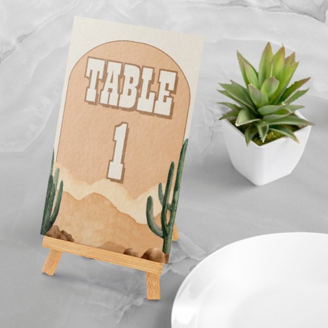 Numéro De Table Boho Desert Cactus Sud-Ouest Mariage ou douche (Créateur téléchargé)