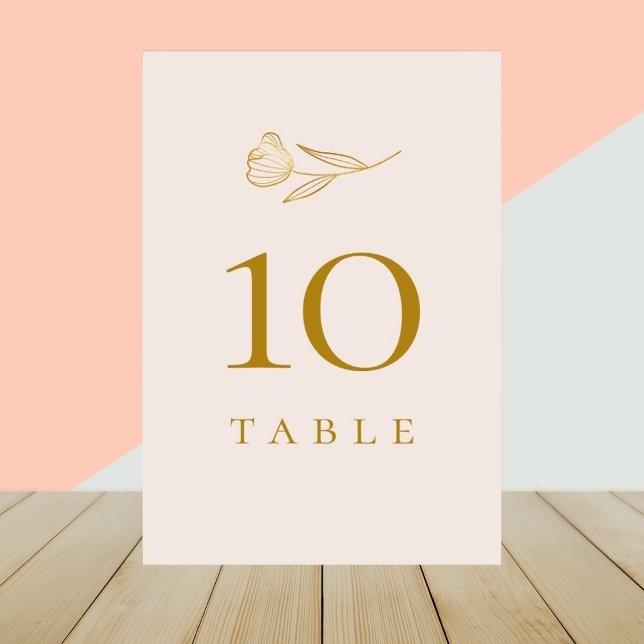 Numéro De Table Boho végétal Mariage minimal (Créateur téléchargé)