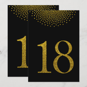 Numéro de table Bold Gold Parties scintillant Wedd
