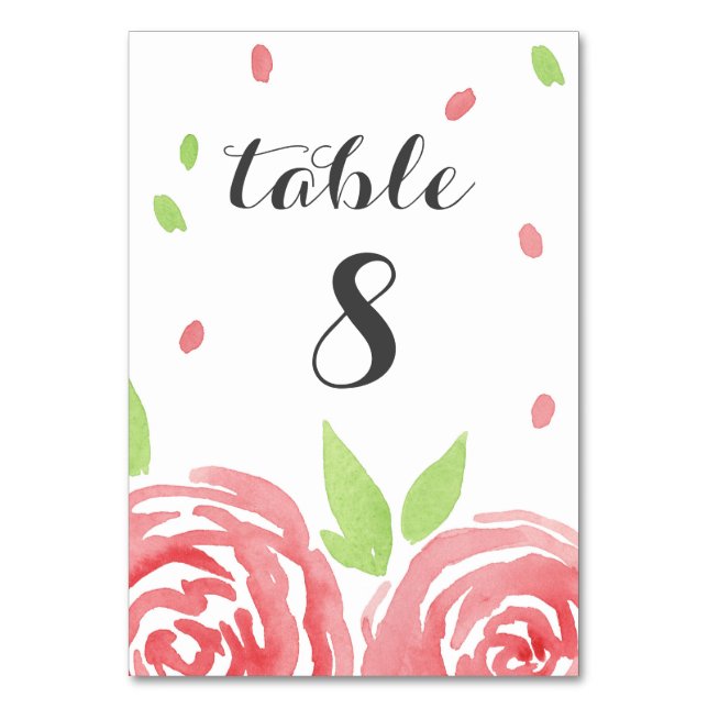 Numéro De Table Bonheur Floral (Par défaut)