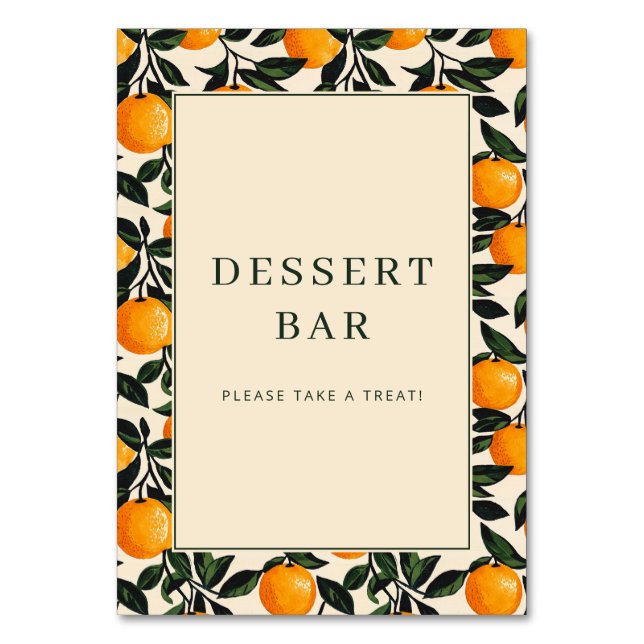Numéro De Table Bordure Citron Orange Joyeuse (Par défaut)