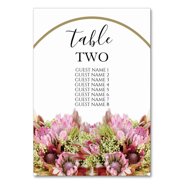 Numéro De Table Bouquet de fleurs sauvages rustiques Nom des invit (Par défaut)
