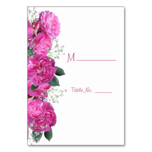 Numéro De Table Bouquet Floral Romantique Mariage