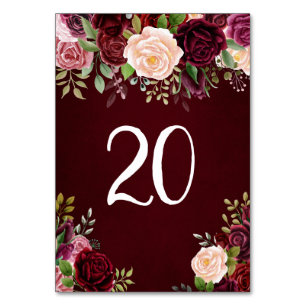 Numéro De Table Bourgogne, Floral