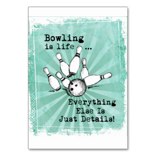 Numéro De Table Bowling Lover cadeau, Drôle Joueur de Bowling cade