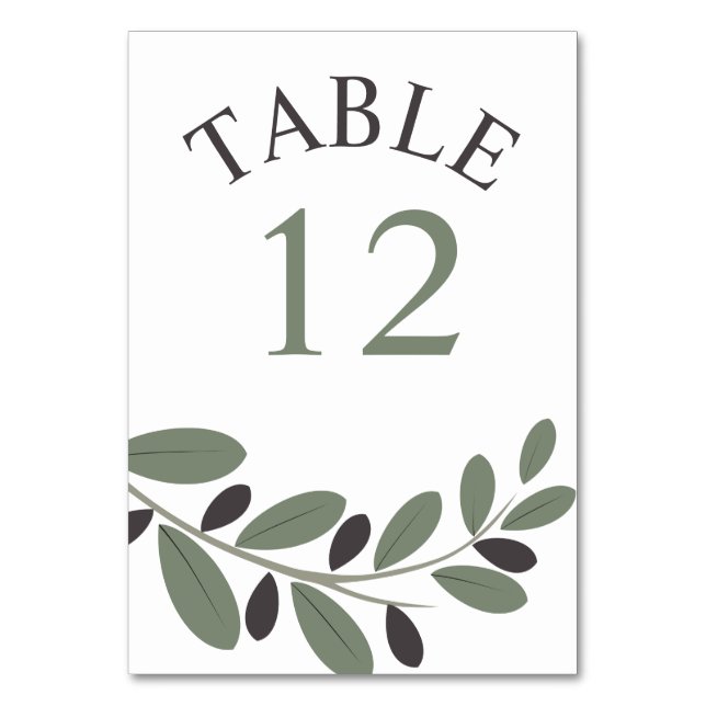 Numéro De Table Branche d'Olivier sylée mariage de charme méditerr (Par défaut)