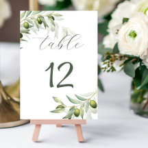 Branches d'olive Aquarelle Mariage rustique