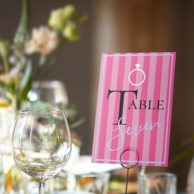 Numéro De Table BRIDE & CO Love Pink Bridal Lingerie Party (Créateur téléchargé)