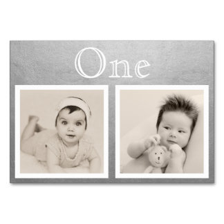 Numéro De Table Bride Groom âge personnalisé Silver Numéro de tabl