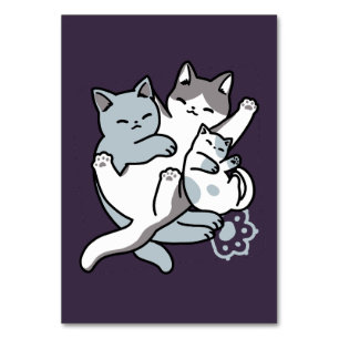 Numéro De Table Brosse à lait - Chats à couchage mignon