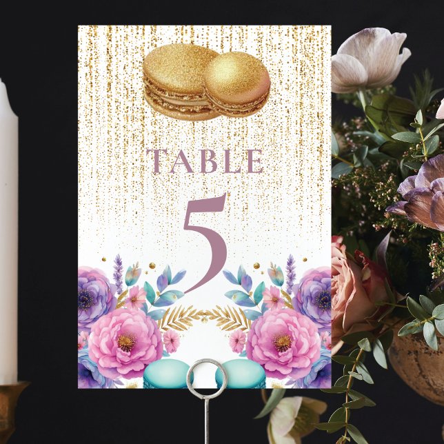 Numéro De Table Brunch nuptial Elegant Rose Gold (Créateur téléchargé)