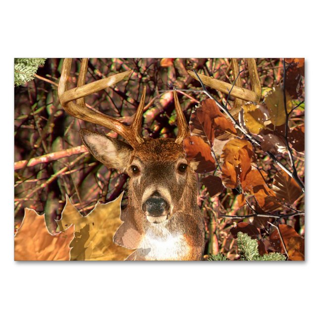 Numéro De Table Buck in Camo White Tail Deer (Devant)