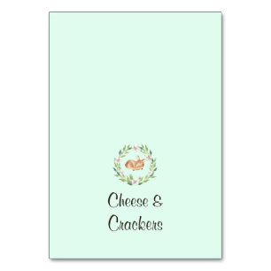 Numéro De Table Buffet Floral Sleeping Deer Green Étiquettes alime