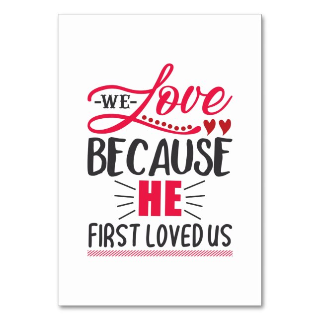 Numéro De Table Cadeau Couple Nous Aimons Parce Qu'Il Nous A D'Abo (Par défaut)