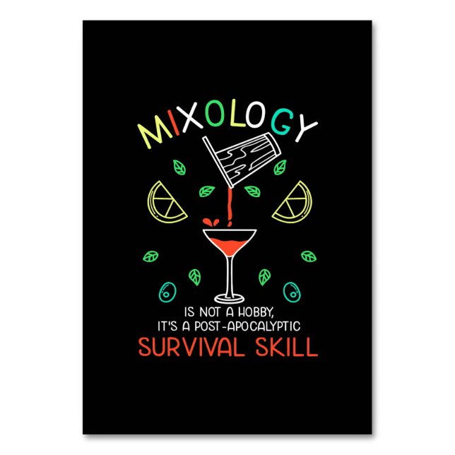 Numéro De Table Cadeau de Noël | Bartender Mixologue (Par défaut)