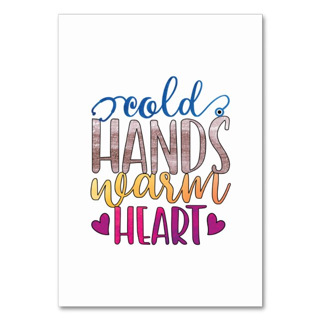 Numéro De Table Cadeau infirmière | Coeur chaud des mains froides (Par défaut)