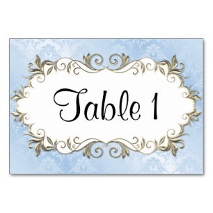 Numéro De Table Cadre bleu mariage