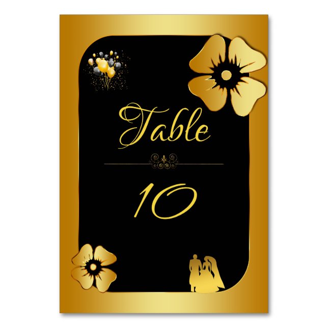 Numéro De Table Cadre doré (Par défaut)