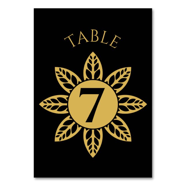 Numéro De Table Cadre élégant inspiré par les bijoux et mariage de (Par défaut)