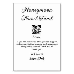 Numéro De Table Caisse de lune de miel scannez le code QR ajouter