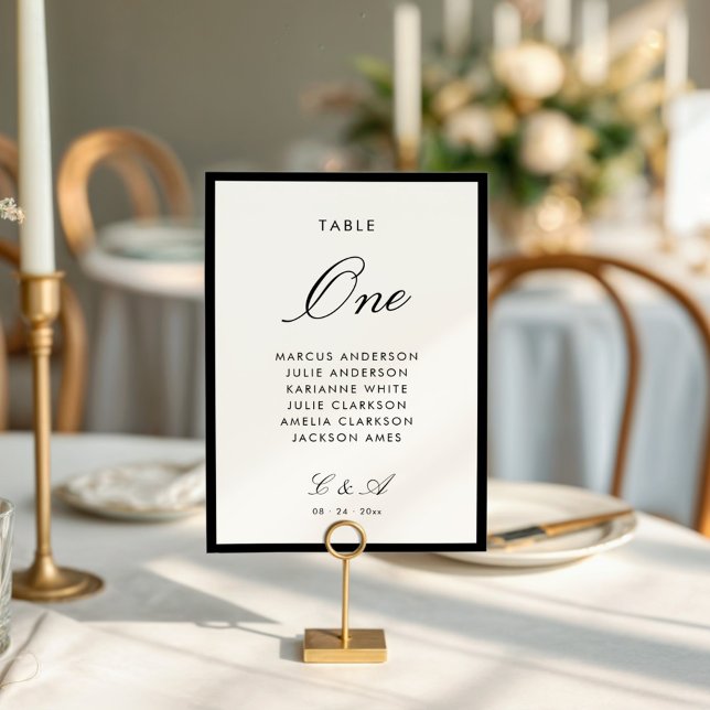 Numéro De Table Calligraphie Classique Vieille Fortune (Créateur téléchargé)