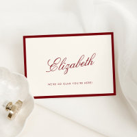 Calligraphie Classique Vieux argent Rouge Profond 