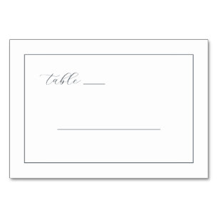 Numéro De Table Calligraphie noire minimaliste