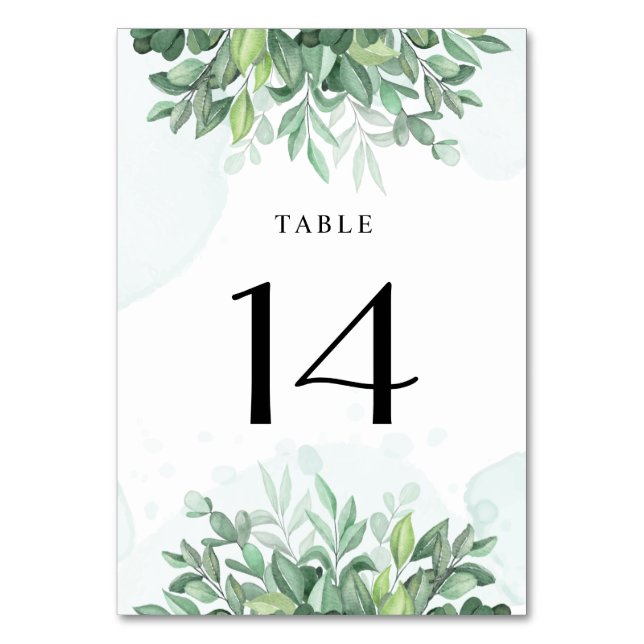 Numéro De Table Calligraphie simple végétation rustique (Par défaut)