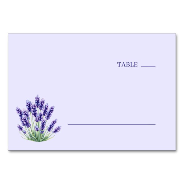 Numéro De Table Calm Lavender Botanical Illustration (Devant)