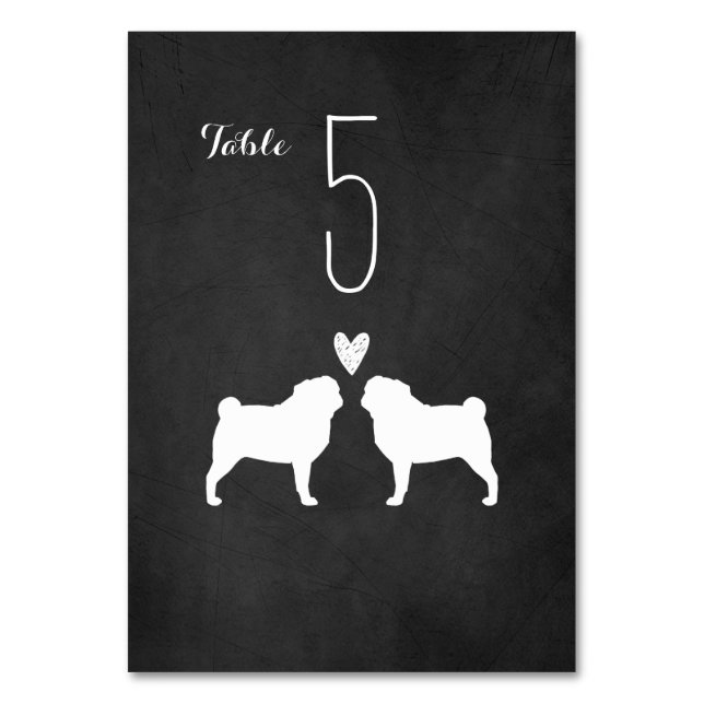 Numéro De Table Carlin Silhouettes Chalboard Style Mariage (Par défaut)