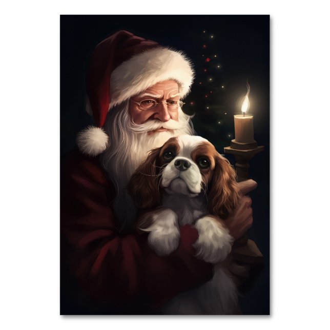Numéro De Table Cavalier King avec le Père Noël Festif Noël (Par défaut)