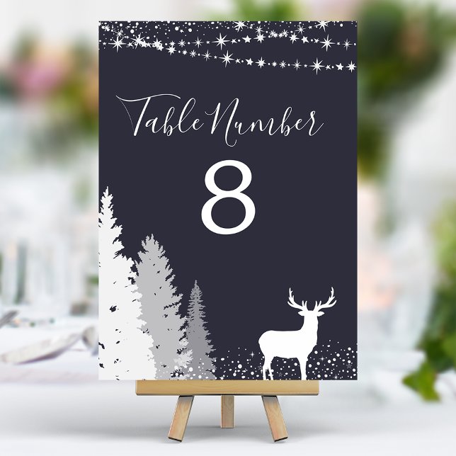 Numéro De Table Cerf des Bois Marine (Créateur téléchargé)
