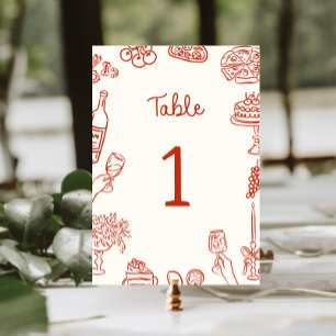 Numéro De Table C'est plus rouge illustré