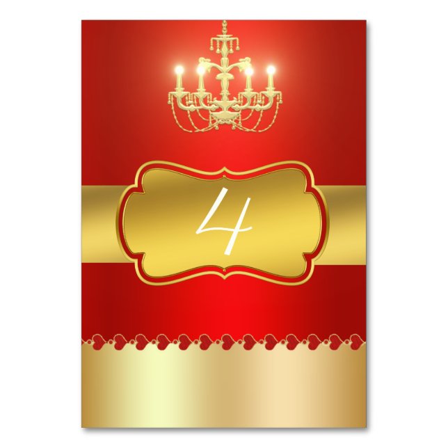 Numéro De Table Chandelier d'or (Par défaut)