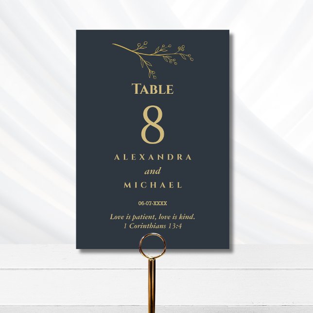 Numéro De Table Charbon de bois Botanique Mariage chrétien    (Créateur téléchargé)