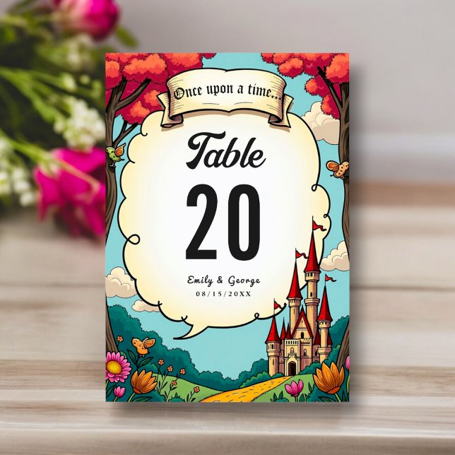 Numéro De Table Château de forêt enchantée Fairytale Mariage (Créateur téléchargé)