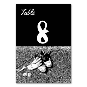 Numéro De Table Chaussures de golf et balle de golf encre noire et