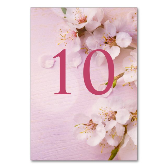 Numéro De Table Cherry Blossom Élégant Numéros De Tableau Pour Mar (Par défaut)