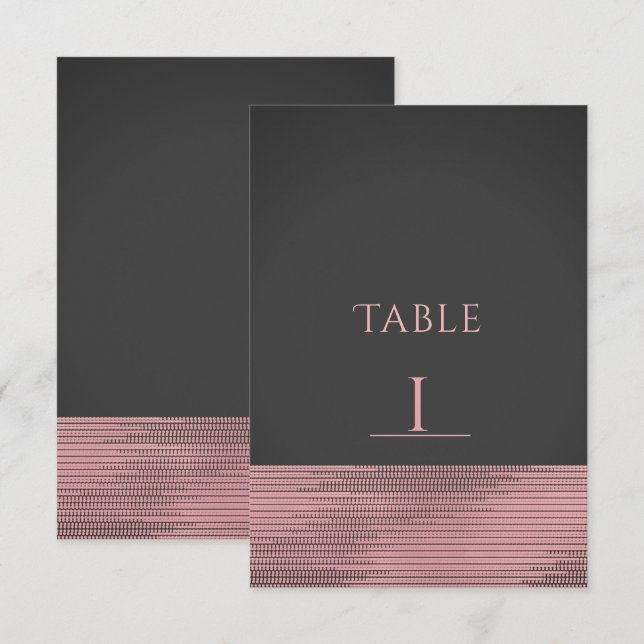 Numéro de table chic séquences glamour moderne ros (Devant / Derrière)