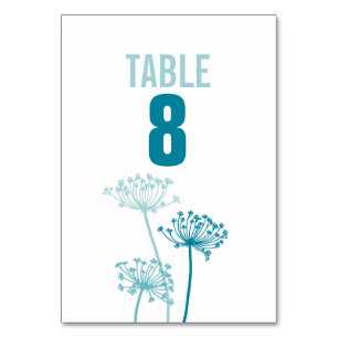 Numéro De Table Chiffres de la table de mariage de fleurs graphiqu