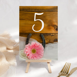 Numéro De Table Chiffres de tableau du Mariage occidental Rose Dai