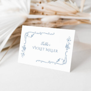 Numéro De Table Chinoiserie toile florale