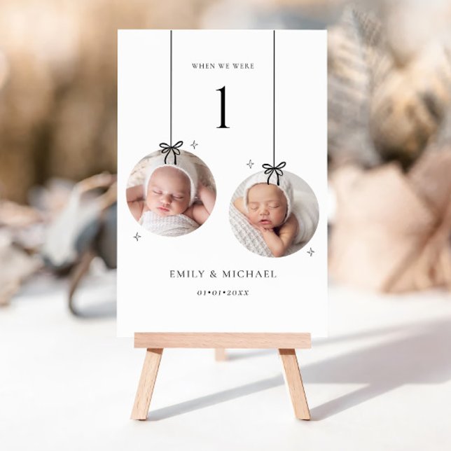 Numéro De Table Christmas When We Were Age Wedding Table Number (Créateur téléchargé)