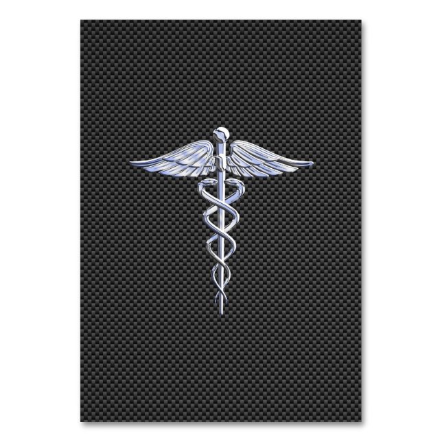 Numéro De Table Chrome Comme Caduceus Symbole Médicale Fibre de ca (Par défaut)