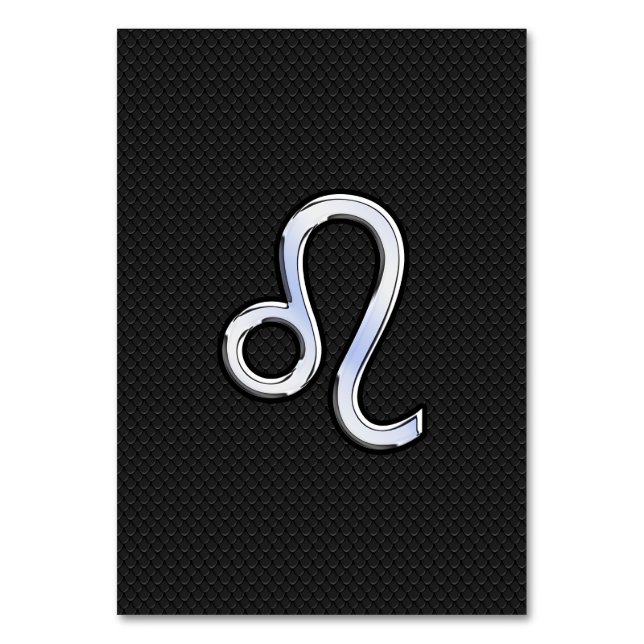Numéro De Table Chrome Comme Leo Zodiac Symbole sur la peau de ser (Par défaut)