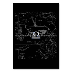 Numéro De Table Chrome like Libra Zodiac