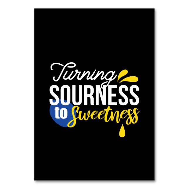 Numéro De Table Citation de citron motivationnelle de l'aigre à la (Par défaut)