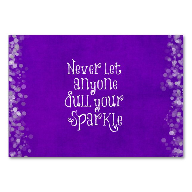 Numéro De Table Citation d'étincelle inspirée de la fille violette (Devant)
