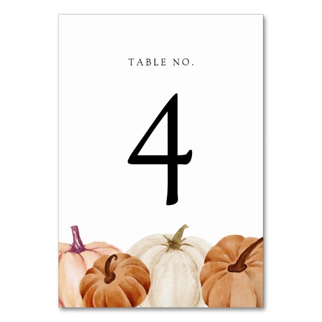 Numéro de table citrouille (Par défaut)