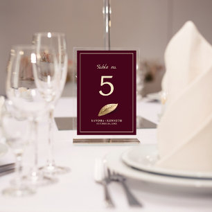 Numéro De Table Classique & Élégant I Bulgare Rose Shade I Mariage